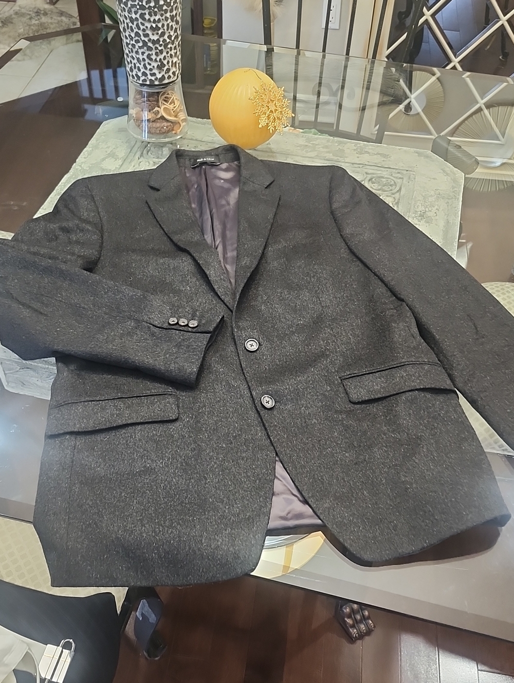 Boulevard Club 100% Cashmere 2-Button Sportscoat – Charcoal Gray 42r Like New
